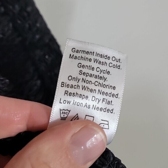 Y2K Coldwater Creek Open Knit Cardigan Bolero Size XL Black Goth Fairy Grunge - Picture 7 of 14